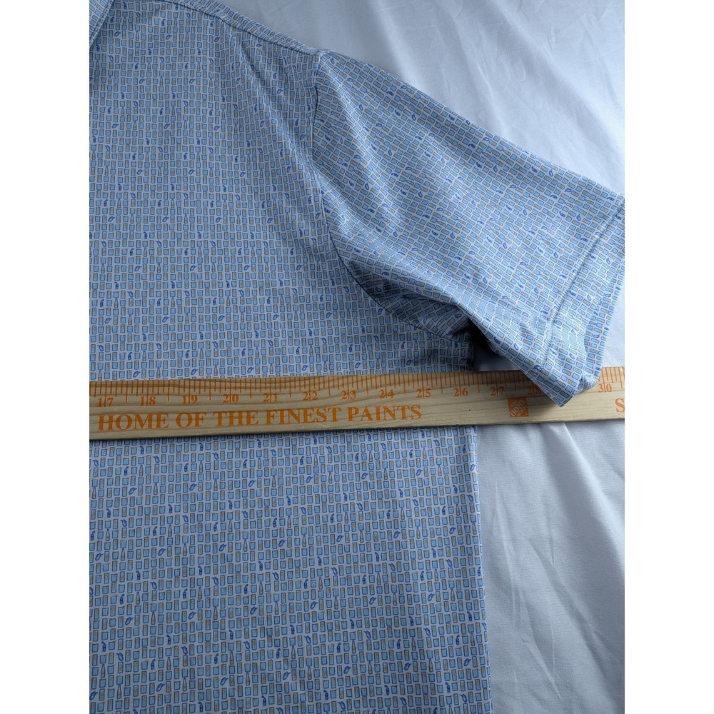 Peter Millar Polo Shirt Mens XL Blue Summer Comfort Cocktail Print MS23EK21S - Picture 3 of 8